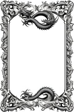 Dragon Border Frame, Dragon Style Border