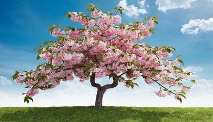 3d rendering of cherry tree isolated