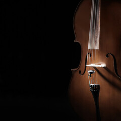 Cello close up. Violoncello orchestra musical instruments - 732786643