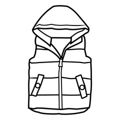 Cropped puffer jacket vector in black and white