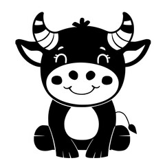 Cute icon of Ox  Generative AI