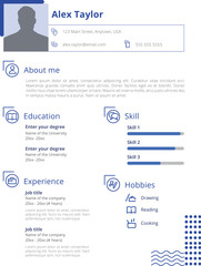 Modern professional resume design with business layouts, creative and elegant templates that can be used as cover letter