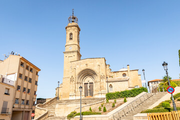 Fototapeta na wymiar Collegiate Church of Santa Maria la Mayor in Caspe, province of Zaragoza, Aragon, Spain