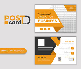 Creative corporate business Modern postcard design template,
Free vector postcard template, 
