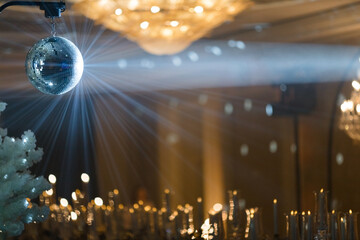 Elegant Event with Sparkling Disco Ball Illumination