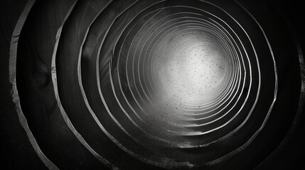 Fototapeta premium An intricate black-gray circular pattern takes center stage in this mesmerizing abstract wallpaper. Capture the eye with its mesmerizing design.