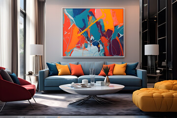 "Stunning Urban Living Room Design: Exquisite Blend of Minimalist Aesthetics and Timeless Sophistication