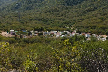 Wide angle landscape view of San Antonio in La Paz, Baja California Sur, Mexico