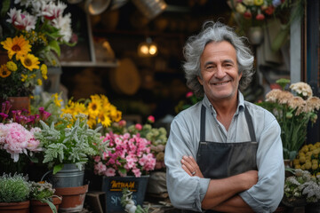 Photo of a smiling florist