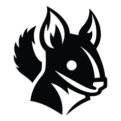 Squirrel Flat Icon Isolated On White Background