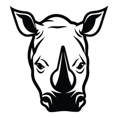 Rhinoceros Flat Icon Isolated On White Background