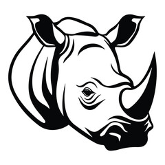 Rhinoceros Flat Icon Isolated On White Background