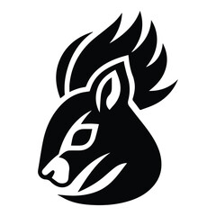 Squirrel Flat Icon Isolated On White Background