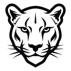 Puma Flat Icon Isolated On White Background