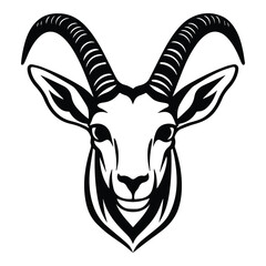 Antelope Flat Icon Isolated On White Background © Maxim