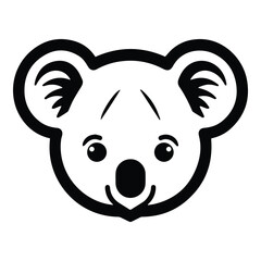 Koala Flat Icon Isolated On White Background