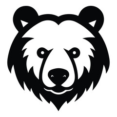 Bear Flat Icon Isolated On White Background