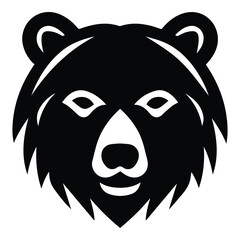 Bear Flat Icon Isolated On White Background