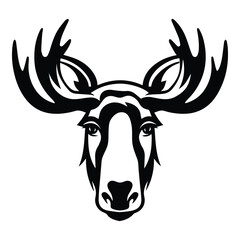 Elk Flat Icon Isolated On White Background