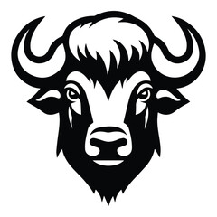 Bison Flat Icon Isolated On White Background