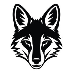 Coyote Flat Icon Isolated On White Background