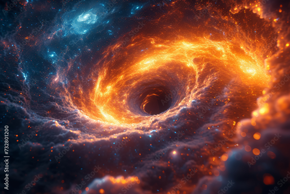 Poster a maximalist representation of the cosmos unfolds with swirling galaxies of intense hues, capturing 