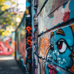 Obraz premium Vibrant Street Art Graffiti on Urban Walls