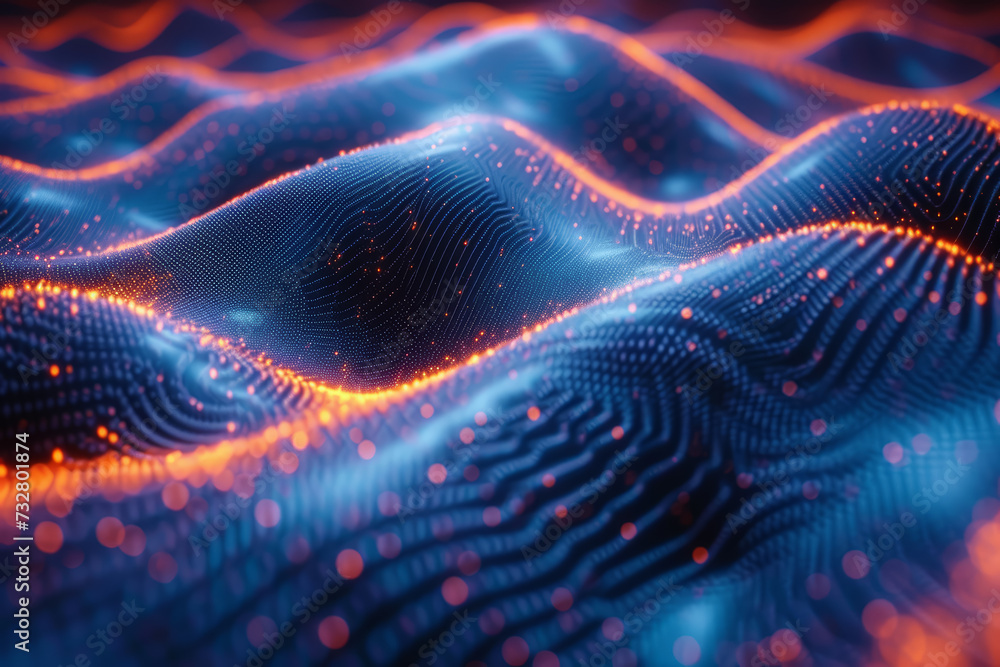 Aufkleber An illustration of brainwaves in a rhythmic pattern, representing the power of the human mind. Concept of brain activity and cognitive processes. Generative Ai.