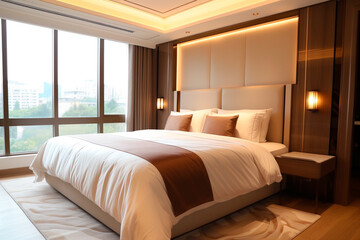 Fototapeta premium luxury modern minimalistic hotel suit 
