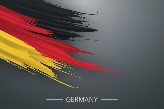 3d grunge brush stroke flag of Germany