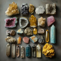 Crystal Collection: Assorted Minerals and Crystals.
