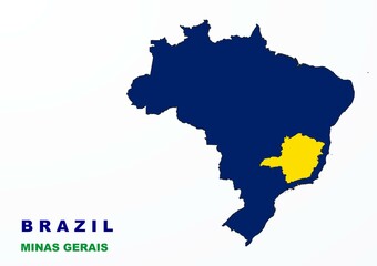 Minas Gerais state location within Brazil