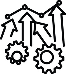 improve icon six sigma vector DMAIC sign