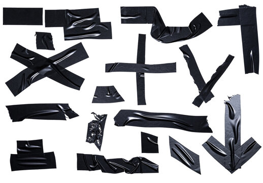 17 Black PVC Tape Overlay Textures