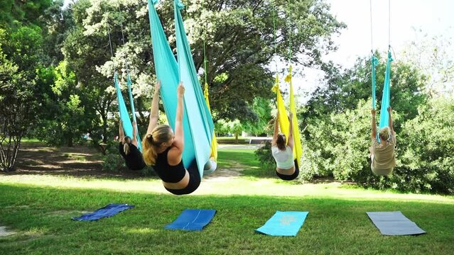 Healthy Yoga and Stretching. Gentle exercises for women health, invaluable benefits for women aged 30 to 40. Practices improve flexibility, relieve stress, strengthen muscles. Physical well-being