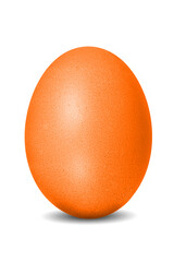 Orange easter egg isolated over white background