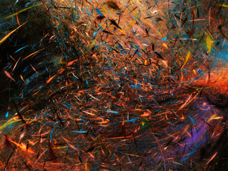 abstract chaotic fractal background 3D rendering illustration