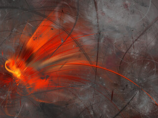 red abstract fractal background 3d rendering illustration