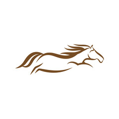 simple horse logo vector template,Vector mascot, cartoon of horse.