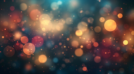 Obraz na płótnie Canvas Abstract Colorful Bokeh Lights Background with Sparkling Particles