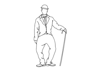 Person, Man, Boy, Fashion Dress, Clothings Single Line Drawing Ai, EPS, SVG, PNG, JPG zip file
