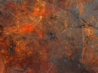 orange abstract fractal background 3d rendering illustration