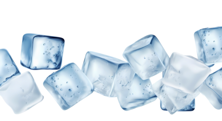 Fresh ice cube cutout