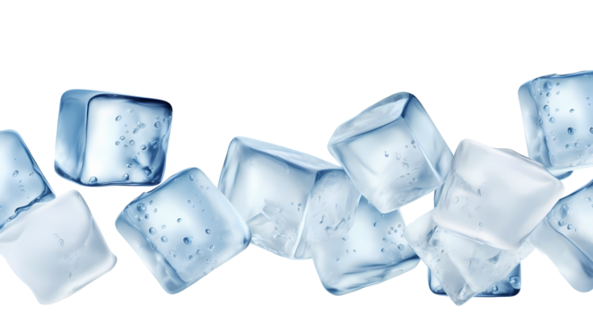 Fresh ice cube cutout