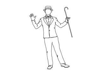 Person, Man, Boy, Fashion Dress, Clothings Single Line Drawing Ai, EPS, SVG, PNG, JPG zip file