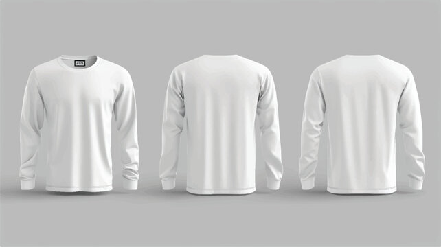 Blank white long sleeve t-shirt for template.