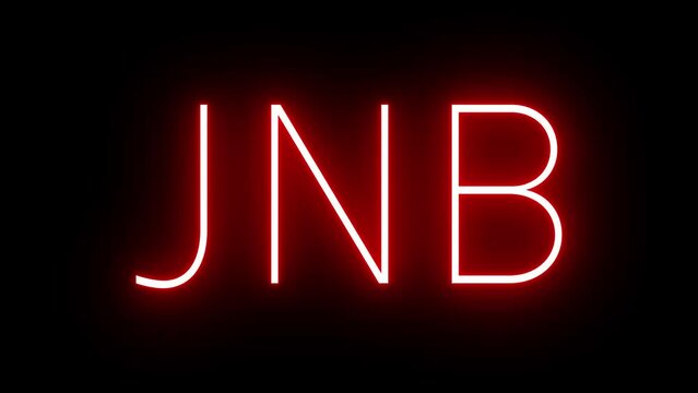 Red retro neon sign with the three-letter identifier for JNB Johannesburg International Airport