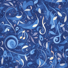 abstract patterns music, Seamless tile pattern AI art