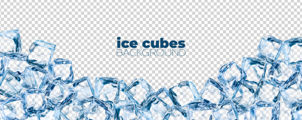  ice cubes  - obrazy, fototapety, plakaty