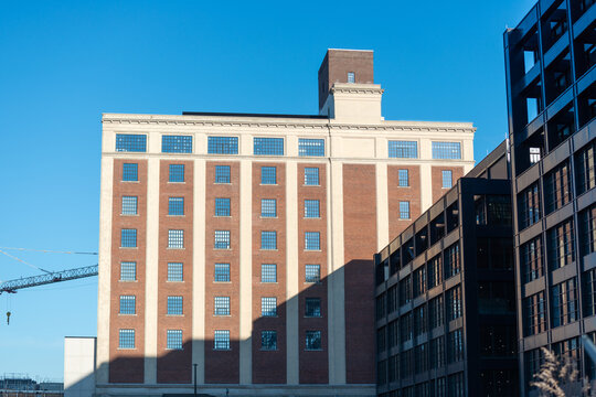 rear of 158 Sterling Road location primarily of Museum of Contemporary Art (in the lower junction neighborhood of Toronto, Canada) a heritage building known as The Tower Automotive Building